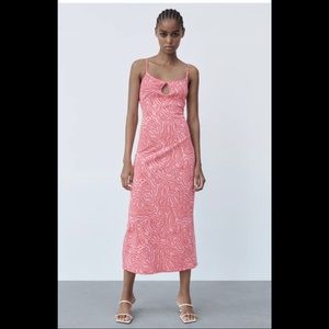 Zara jacquard midi dress